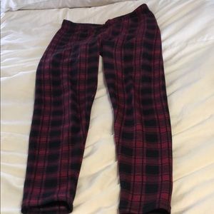 Pants legging plaid